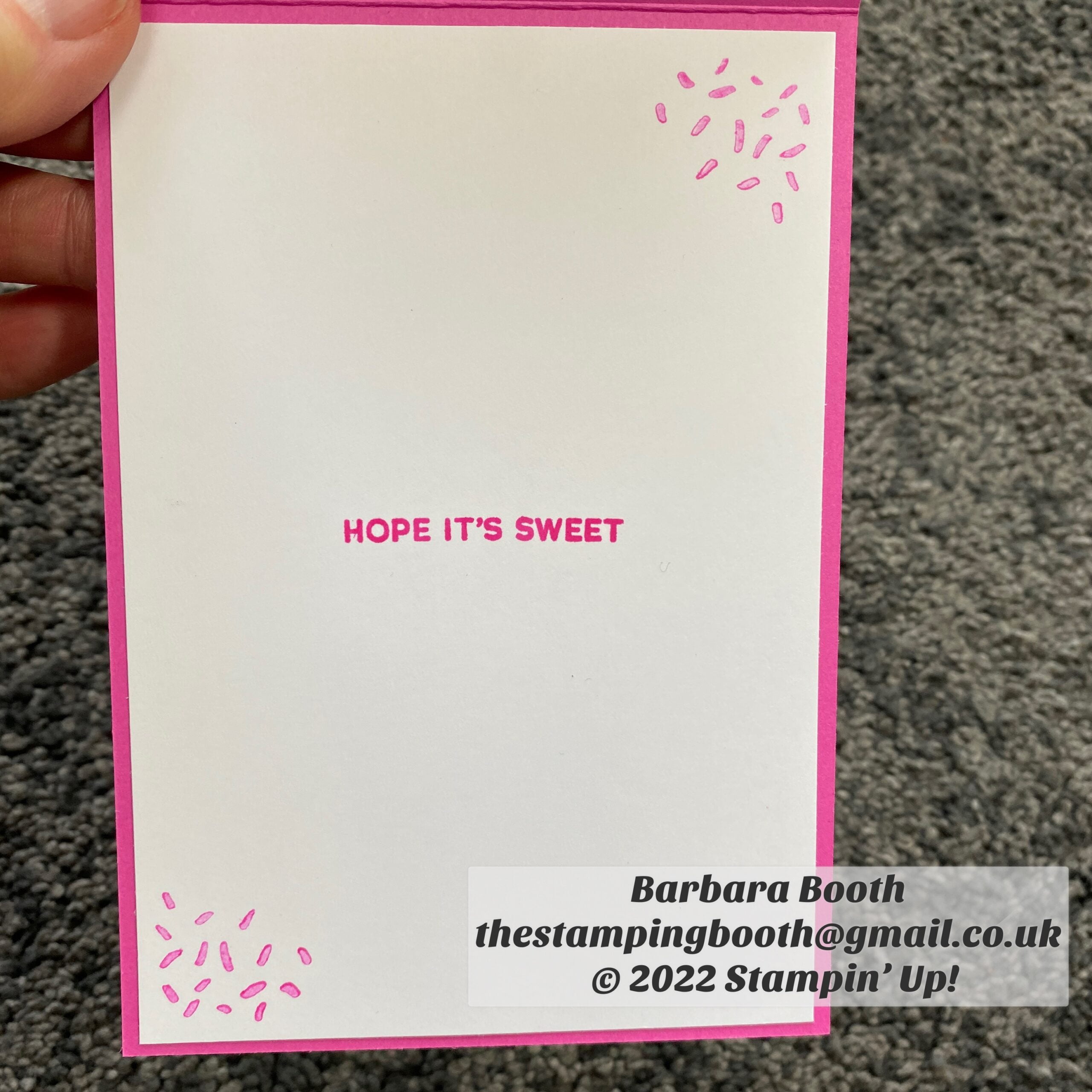 Inner of Sweet Ice Cream card