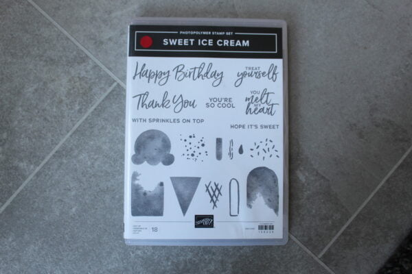 Sweet Ice cream stamp and punch set - used